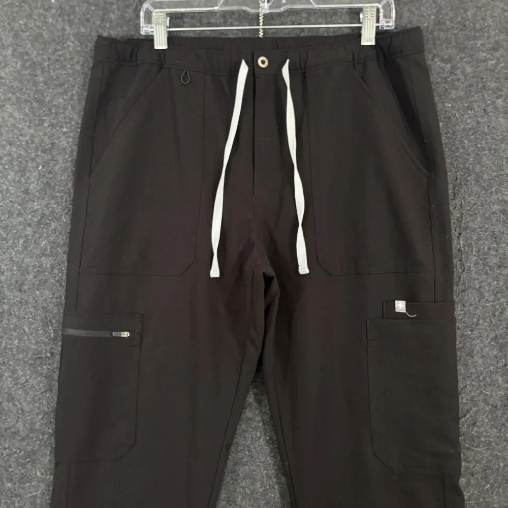 FIGS Technical Collection Cairo Cargo Pants Mens Large Tall Black Scrub Workwear